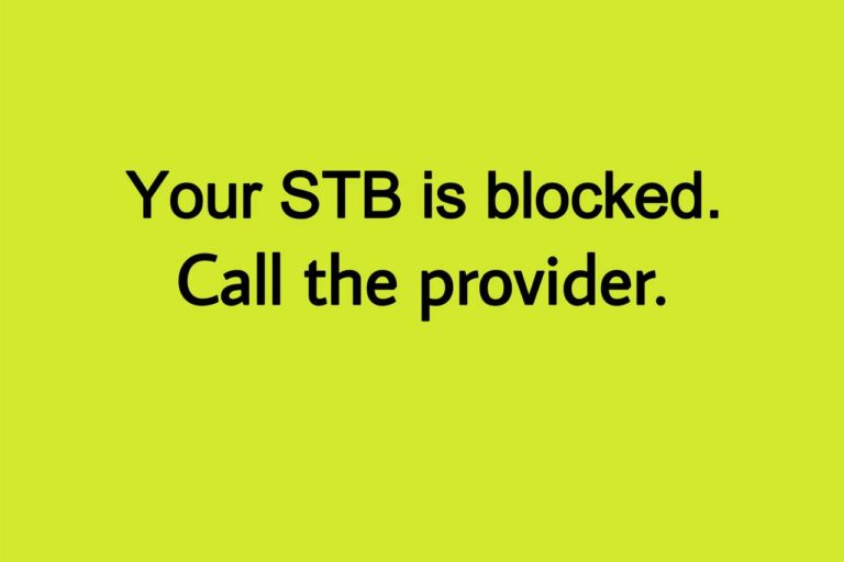 Resolving the STB is blocked error on IPTV devices step-by-step.