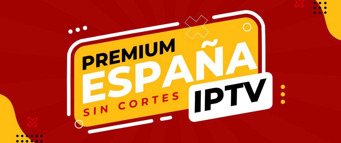 IPTV España interface showcasing live TV and on-demand content.